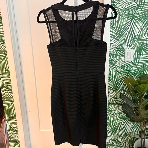 Trina Turk Black Mesh Panel Bernadette Cocktail Sheath Dress Size 2 - Picture 5 of 11